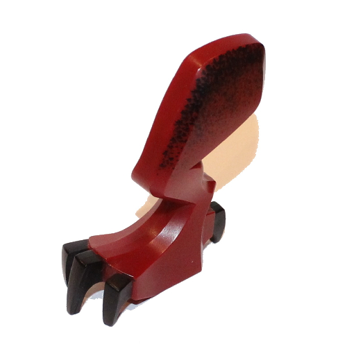 Creature Body Part, Dragon Leg, Left with Black Claws and Hip Print (Dark Red)