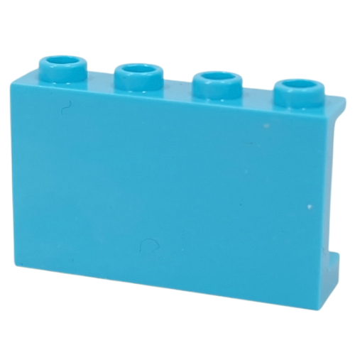 Panel 1 x 4 x 2 with Side Supports - Hollow Studs (Medium Azure)