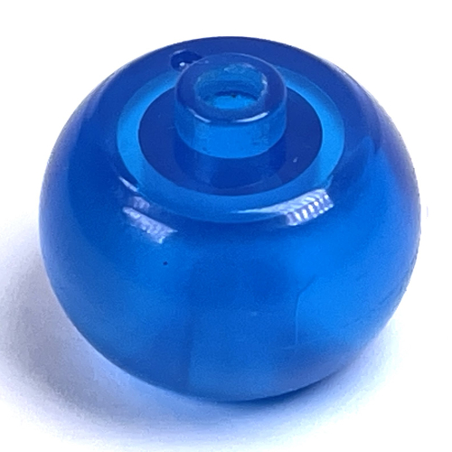 Pen Bead, Round Orb (Trans-Dark Blue)
