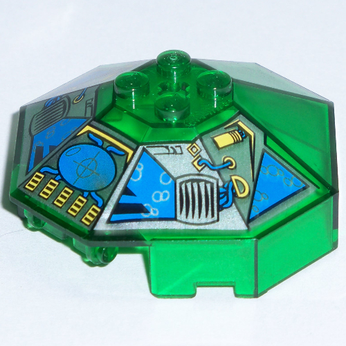 Windscreen 6 x 6 Octagonal Canopy with Axle Hole and Hydronauts Print (Trans-Green)