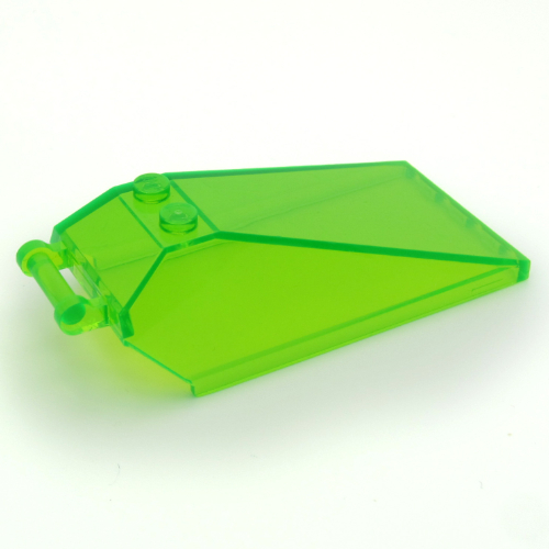 Windscreen 8 x 4 x 2 with Handle and 2 Studs [Solid Studs] [Plain] (Trans-Bright Green)