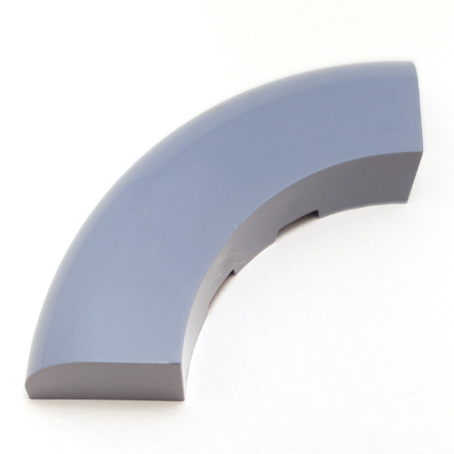 Brick Round Corner 5 x 5 x 1 Curved, Bottom Cut Outs, No Studs, 7 Bottom Tubes (Sand Blue)