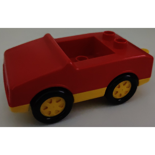 Duplo Car with 1 x 2 Studs, 1 Stud in Cab (Red)