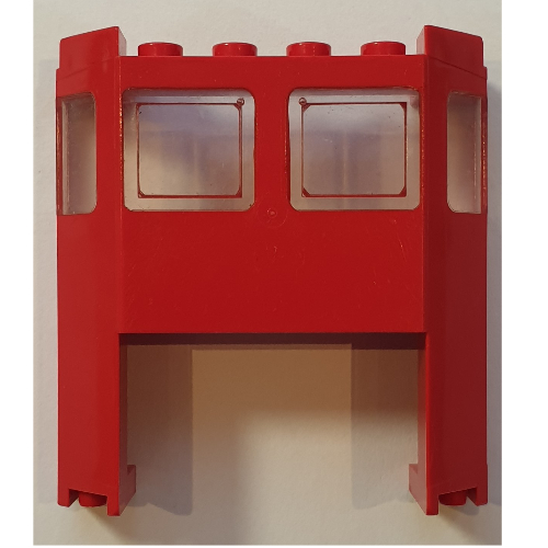 Train Front with 1 x 4 x 2 Cutout (Red)