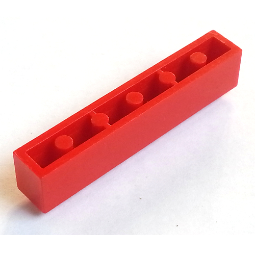Brick 1 x 6 with Bottom Tubes and 2 Lowered Cross Supports (Red)