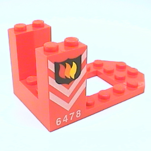 Cockpit 7 x 4 x 3 with Fire Logo Badge and Chevron Print (Red)