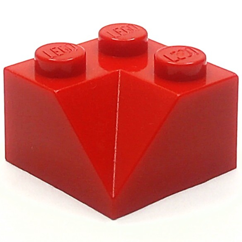 Brick Sloped 45° 2 x 2 Double Concave Smooth (Red)