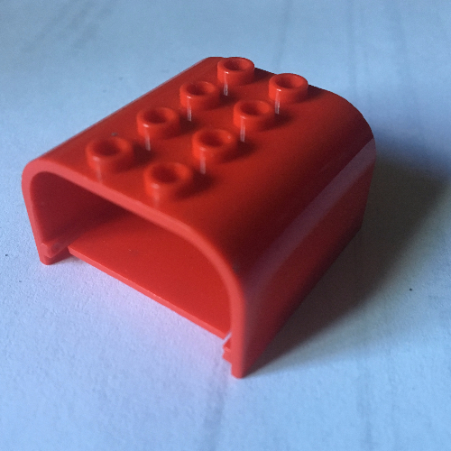 Mailbox, Curved 4 x 4 (Red)