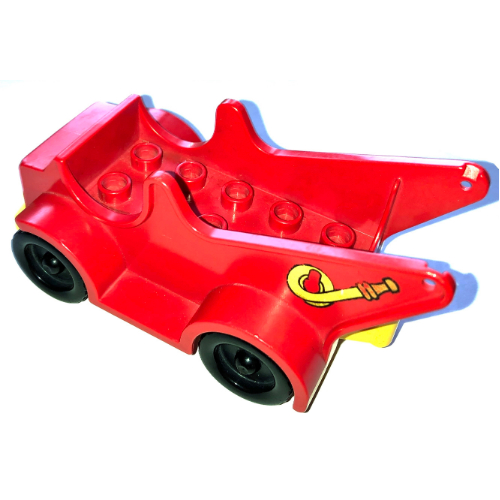 Duplo Fire Wagon with Hose Print (Red)