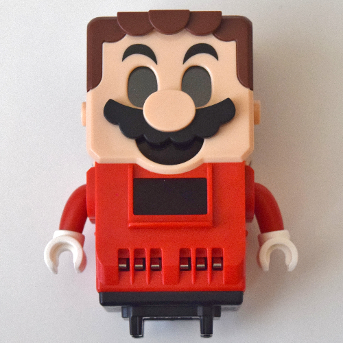 Hub, Mario with 4 Top Studs and LCD Screens for Eyes and Chest (Red)