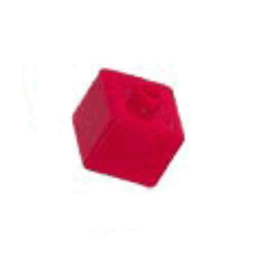 Pen Bead, Square with Basketball Court, Scoreboard Print (Red)