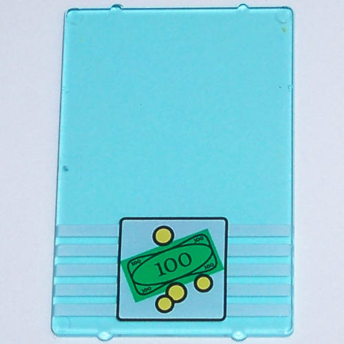 Glass for Window 1 x 4 x 5 with Bank Money 4 Coins Print (Trans-Light Blue)