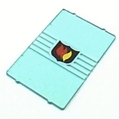 Glass for Window 1 x 4 x 5 with Fire Logo Print (Trans-Light Blue)