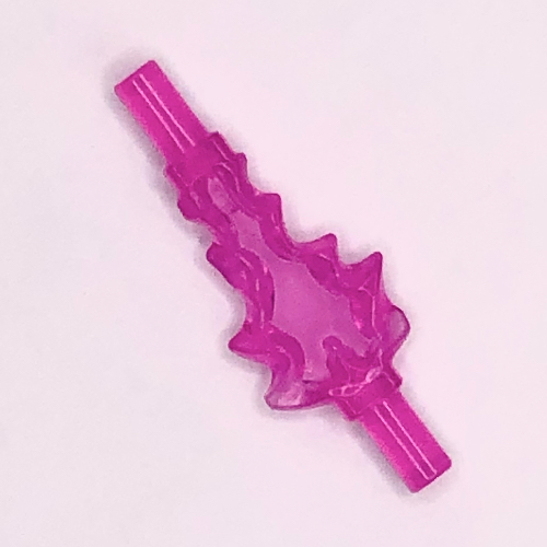 Wave / Power Burst / Flame, Bolt Small with Bar Ends (Trans-Dark Pink)
