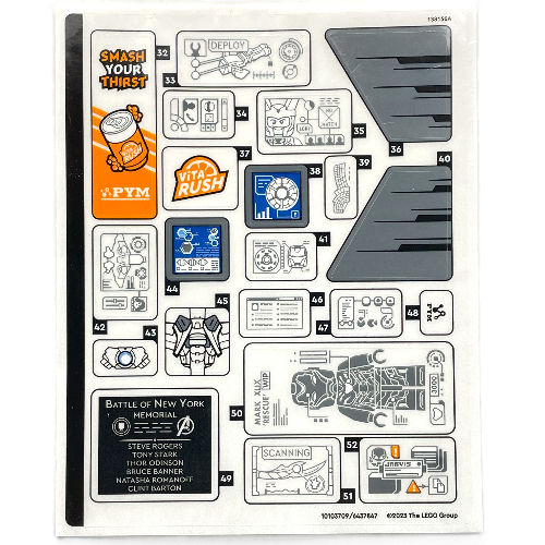Sticker Sheet 2 for Set 76269-1 (Trans-Clear)