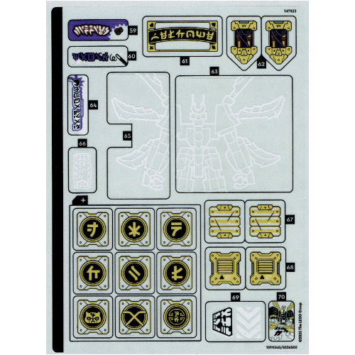 Sticker Sheet 3 for Set 71837-1 (Trans-Clear)