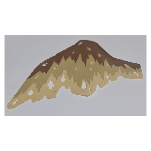 Wing, Left, Dragon, Reddish Brown, Dark Tan, and Tan Scales Print (Trans-Clear)