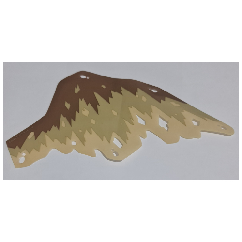 Wing, Right, Dragon, Reddish Brown, Dark Tan, and Tan Scales Print (Trans-Clear)