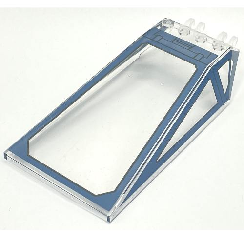 Windscreen 6 x 13 x 2 with Sand Blue Cockpit Print (Trans-Clear)