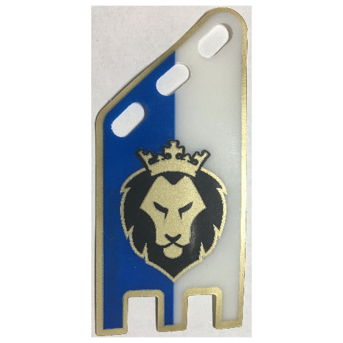 Flag, Squared Ends with Lion with Crown Print (Trans-Clear)