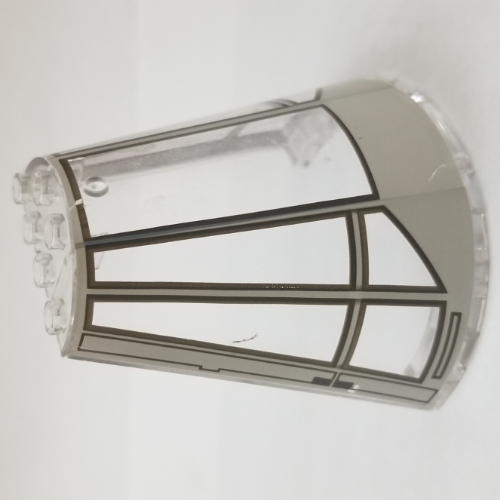 Cone Half 8 x 4 x 6 with Millennium Falcon Cockpit Print (Trans-Clear)