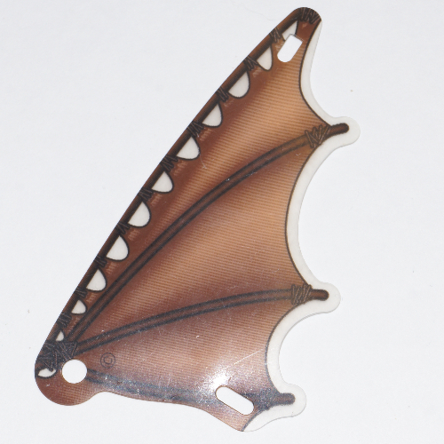 Wing, 6 x 12, Scalloped with Leather and Stick Print (Trans-Clear)