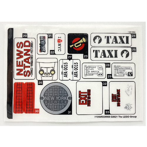 Sticker Sheet 2 for Set 76178-1 (Trans-Clear)