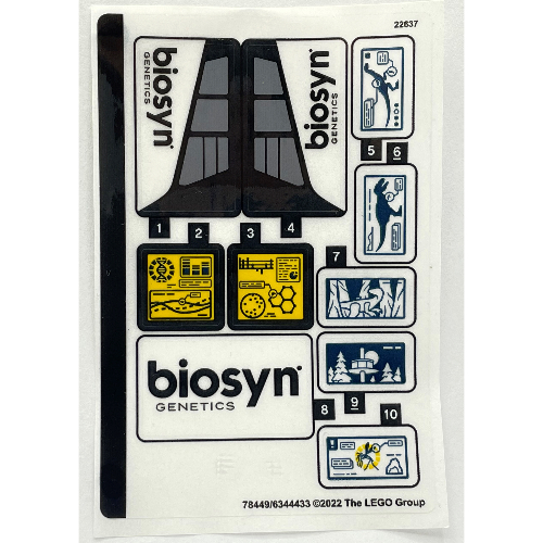 Sticker Sheet for Set 76949-1 (Trans-Clear)