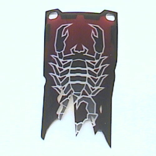 Flag 4 x 9 with Knights' Kingdom II Scorpion Print (Trans-Clear)