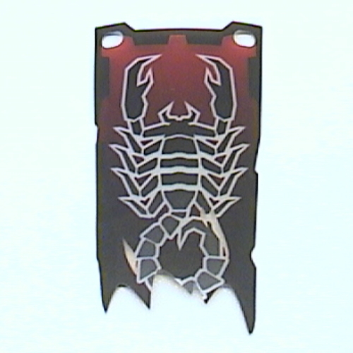 Flag 4 x 9 with Knights' Kingdom II Scorpion Print (Trans-Clear)