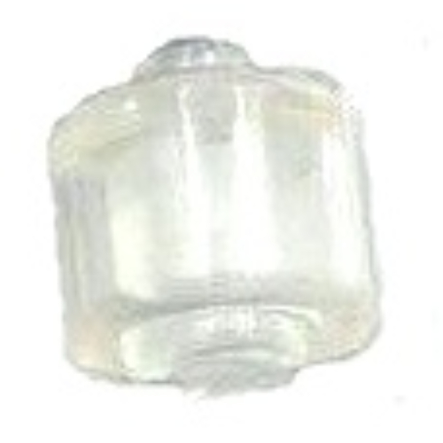Pen Bead, Round Large, Curved Edges / Cylinder (Trans-Green)