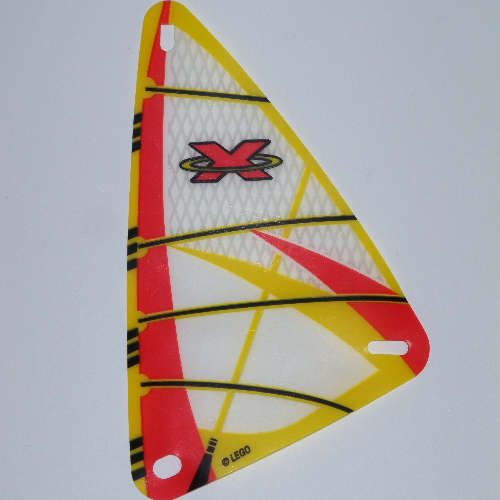 Sail, Windsurfer, 9 x 15 Triangle, with Extreme Team Logo Print (Trans-Clear)