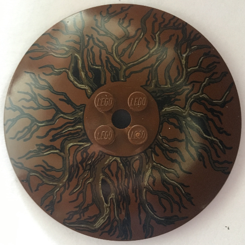 Dish 8 x 8 Inverted [Radar] with Tree Branches/Roots Print (Brown)