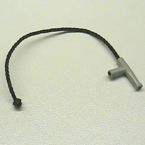 Minifig Hose Nozzle Simple with 8L Black String (Light Gray)