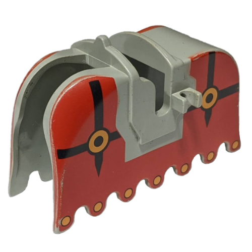 Animal / Creature Accessory, Horse Barding with Fright Knights Print (Light Gray)