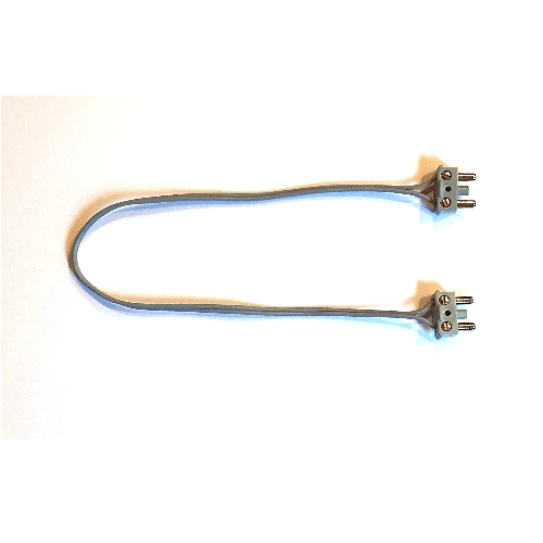 Electric Connector, 2 Way Male Squared Narrow Short, 12V / 4.5V 28L (Light Gray)