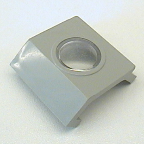Panel 4 x 3 x 3 with Porthole with Trans Clear Glass (Light Gray)
