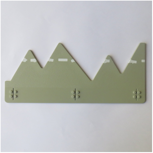 Baseplate 14 x 32 Jagged Edge with Road Dividing Line Print (Light Gray)