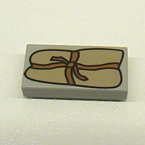 Tile 1 x 2 with HP Bag Print (Light Bluish Gray)