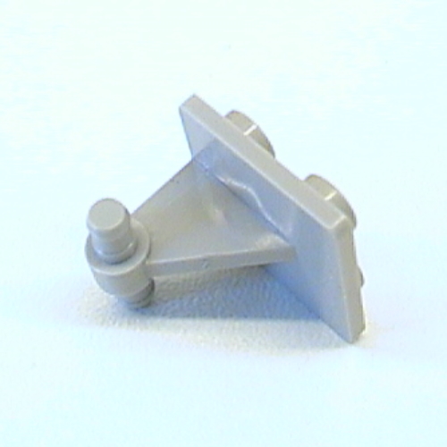 Wheel Holder 2 x 2 Thin with Solid Wheel Clip Pins (Light Gray)