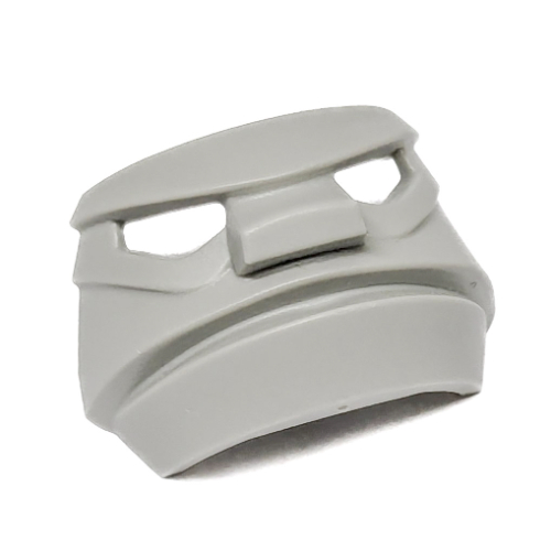 Large Figure Mask / Visor, Hockey Mask 3 with wraparound scowl (Light Gray)