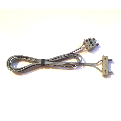 Wire with 2-Prong Connector Squared Wide Short 2-Prong Connector Squared Narrow Long, 12V / 4.5V 96L (Light Gray)