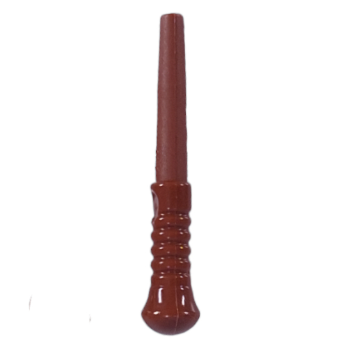Equipment Wand, Wide End, Round Grooves (Reddish Brown)