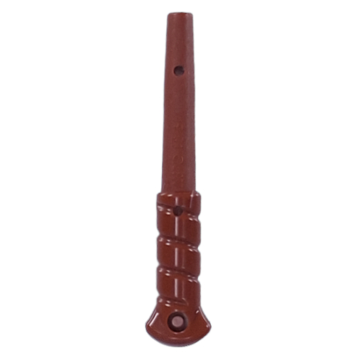 Equipment Wand, Wide End, Spiral (Reddish Brown)
