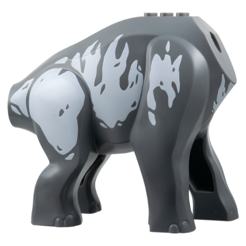 Animal, Dinosaur, Brachiosaurus Body with White Markings Print (Dark Bluish Gray)