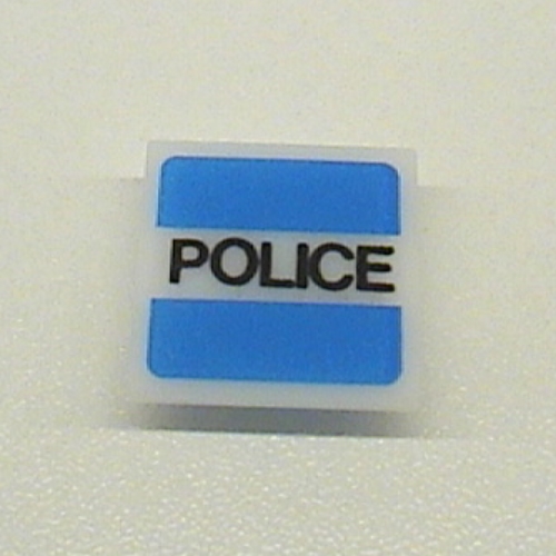Light Sign 2 x 2 Clip on Back with 'POLICE' Print (Milky White)