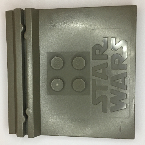 Plate Special 6 x 6 x 2/3 with 4 Studs and Embossed 'STAR WARS' (Dark Gray)
