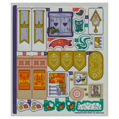 Sticker Sheet 1 for Set 43205-1 ([No Color/Any Color])