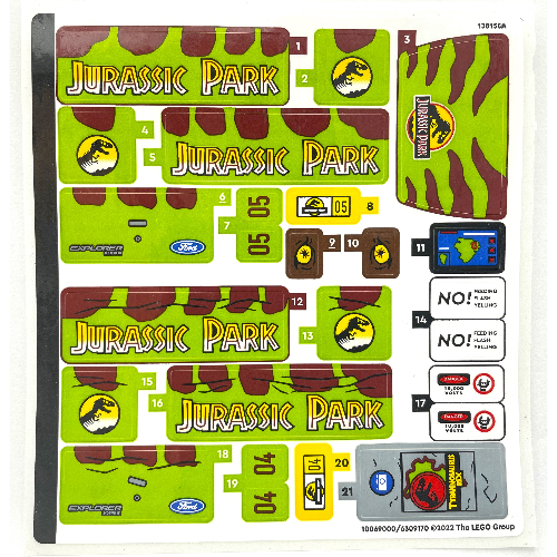 Sticker Sheet for Set 76956-1 ([No Color/Any Color])