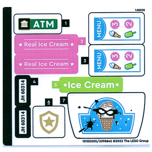 Sticker Sheet for Set 60314-1 ([No Color/Any Color])